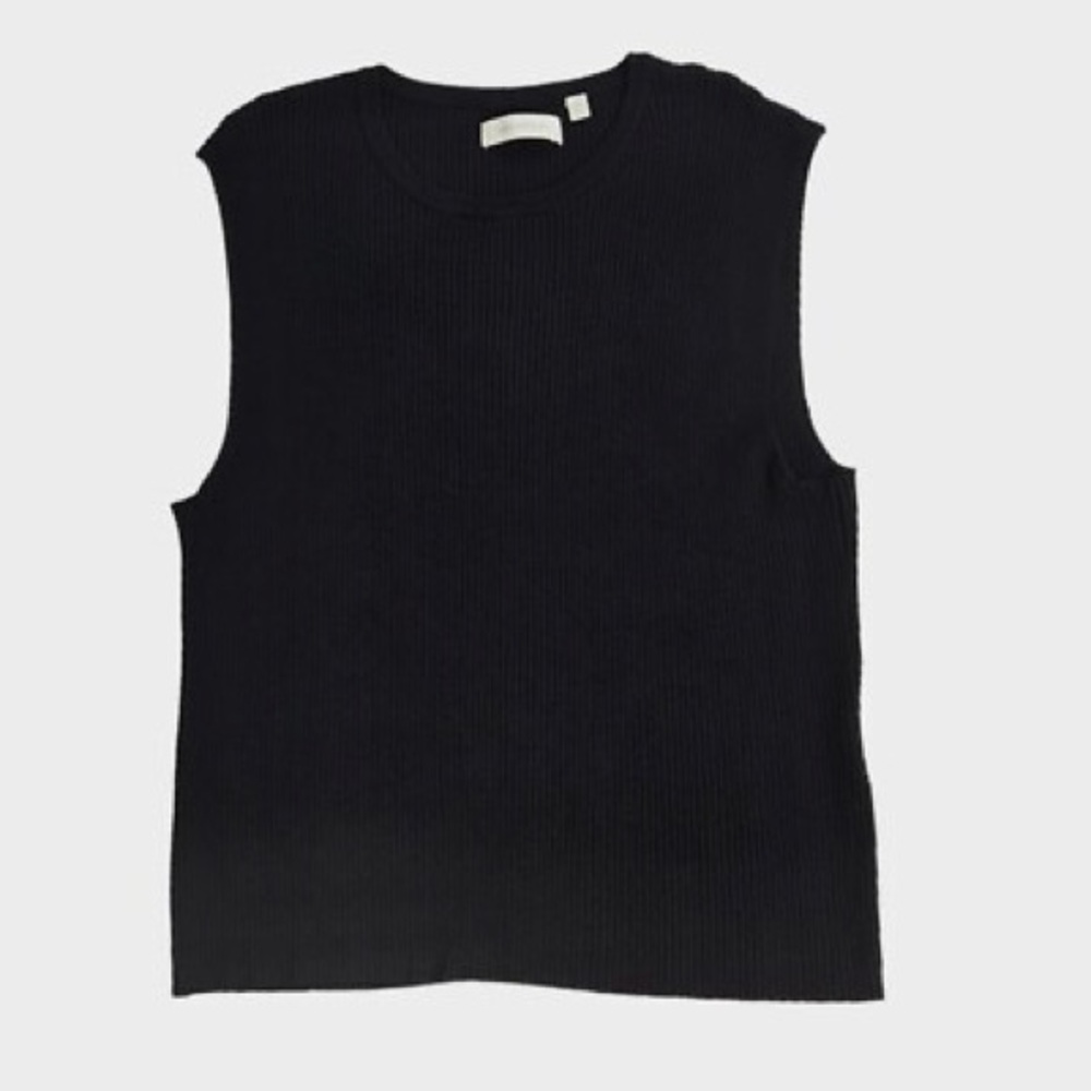 Urban Outfitters Sleeveless Black Ribbed Top